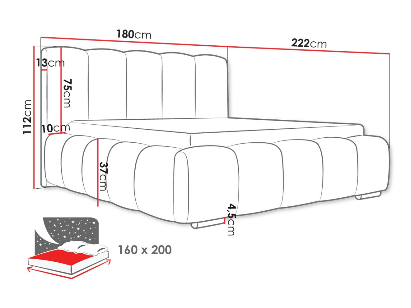 Krevet TrendyNest 106 (Kronos 46)