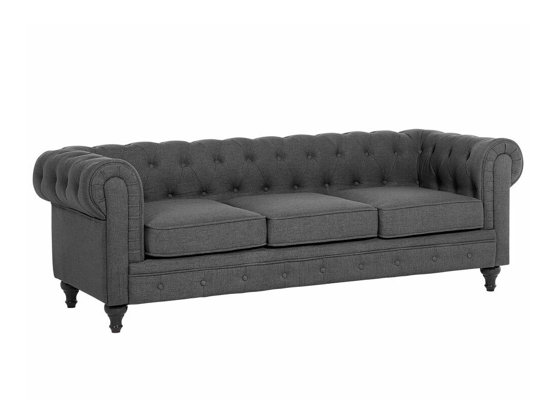 Česterfild sofa Cirdoro 100 (Sivo)
