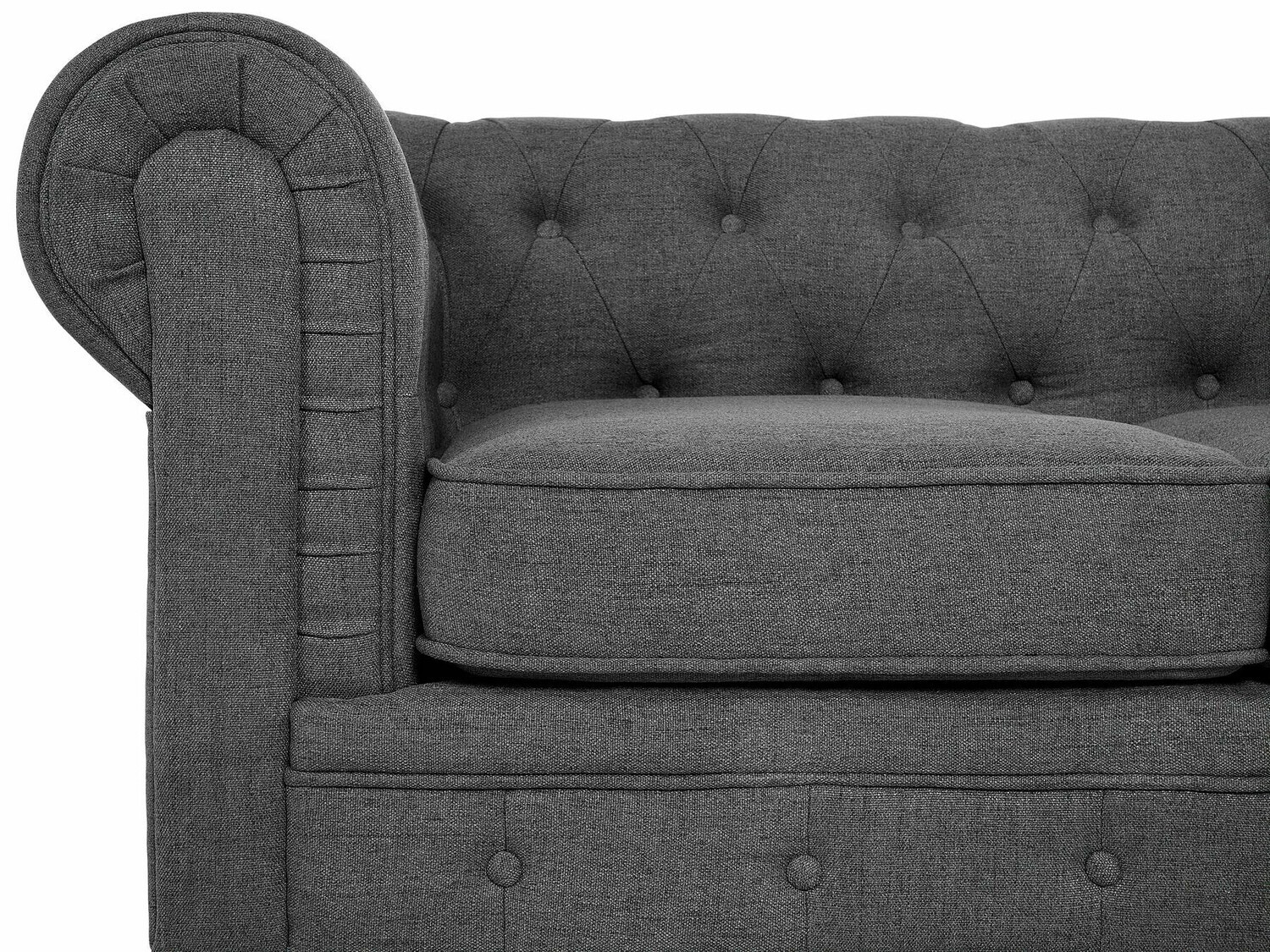 Česterfild sofa Cirdoro 100 (Sivo)