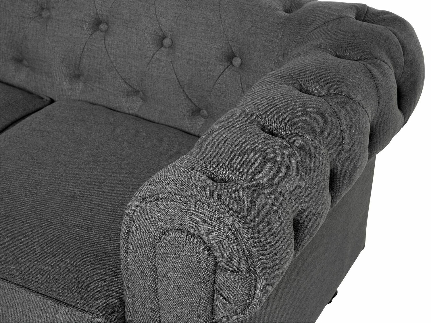 Česterfild sofa Cirdoro 100 (Sivo)