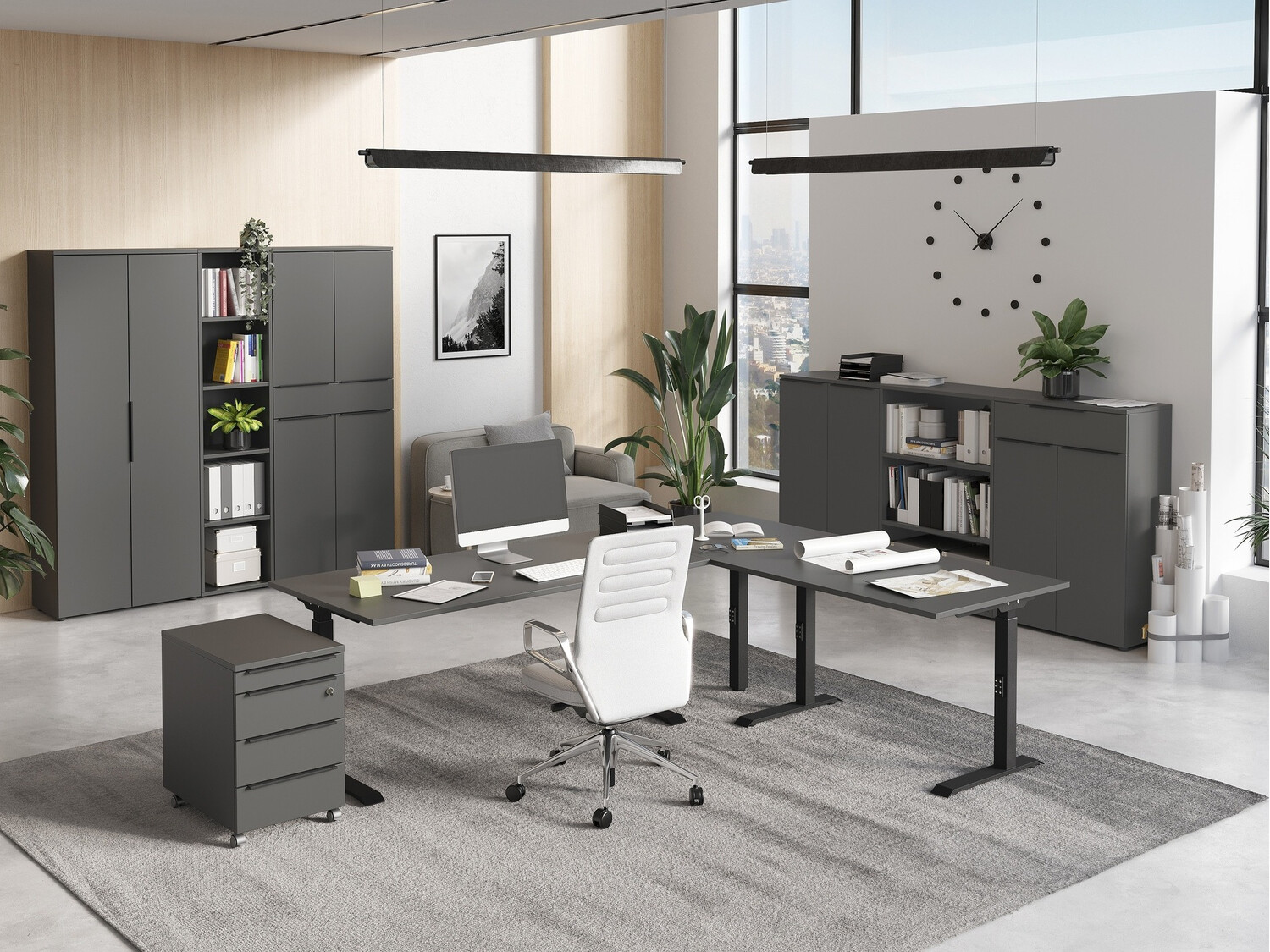 Kancelarijski sto Feltoru 116 (Graphite)