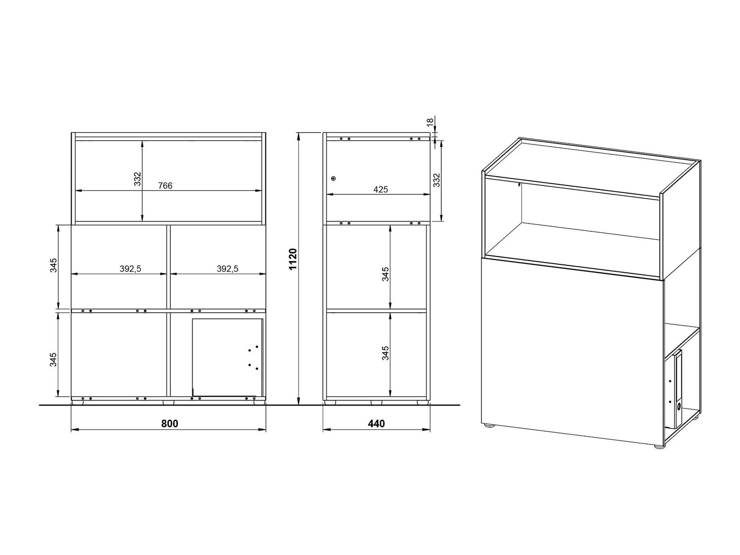 Polica Feltoru 108 (Belo)