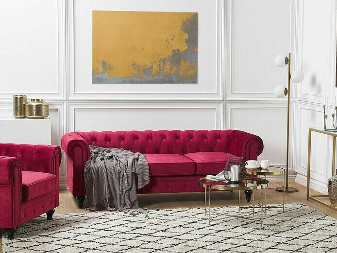 Česterfild sofa Cirdoro 101 (Crvena)