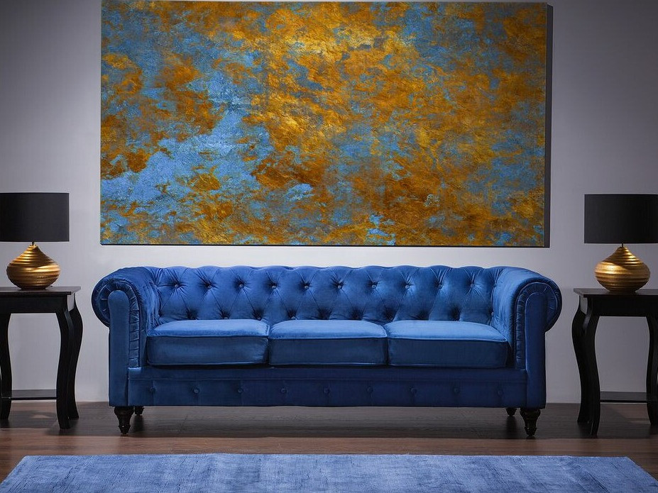 Česterfild sofa Cirdoro 101 (Plava)