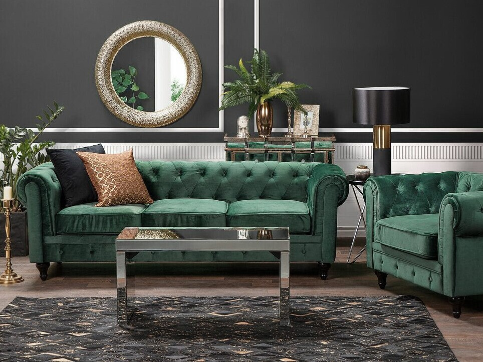 Česterfild sofa Cirdoro 101 (Zelena)