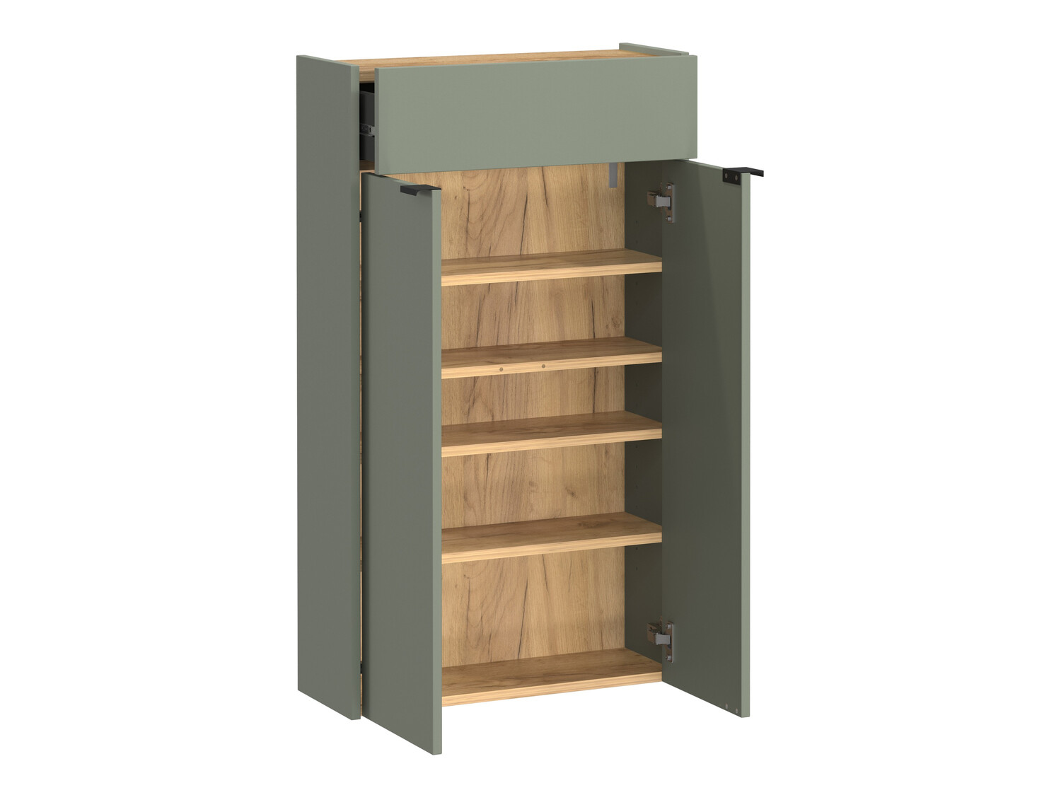 Set za hodnik Cirsale 104 (Прашњаво зелена + Navarra hrast)