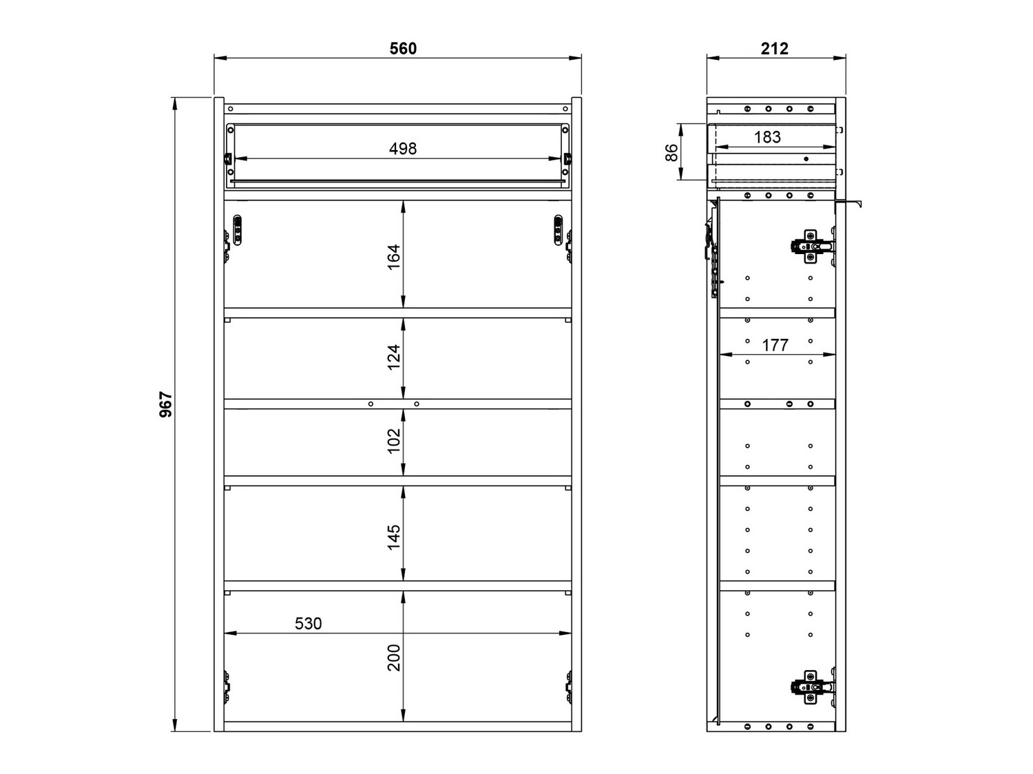Set za hodnik Cirsale 104 (Prašnjavo zelena + Navarra hrast)