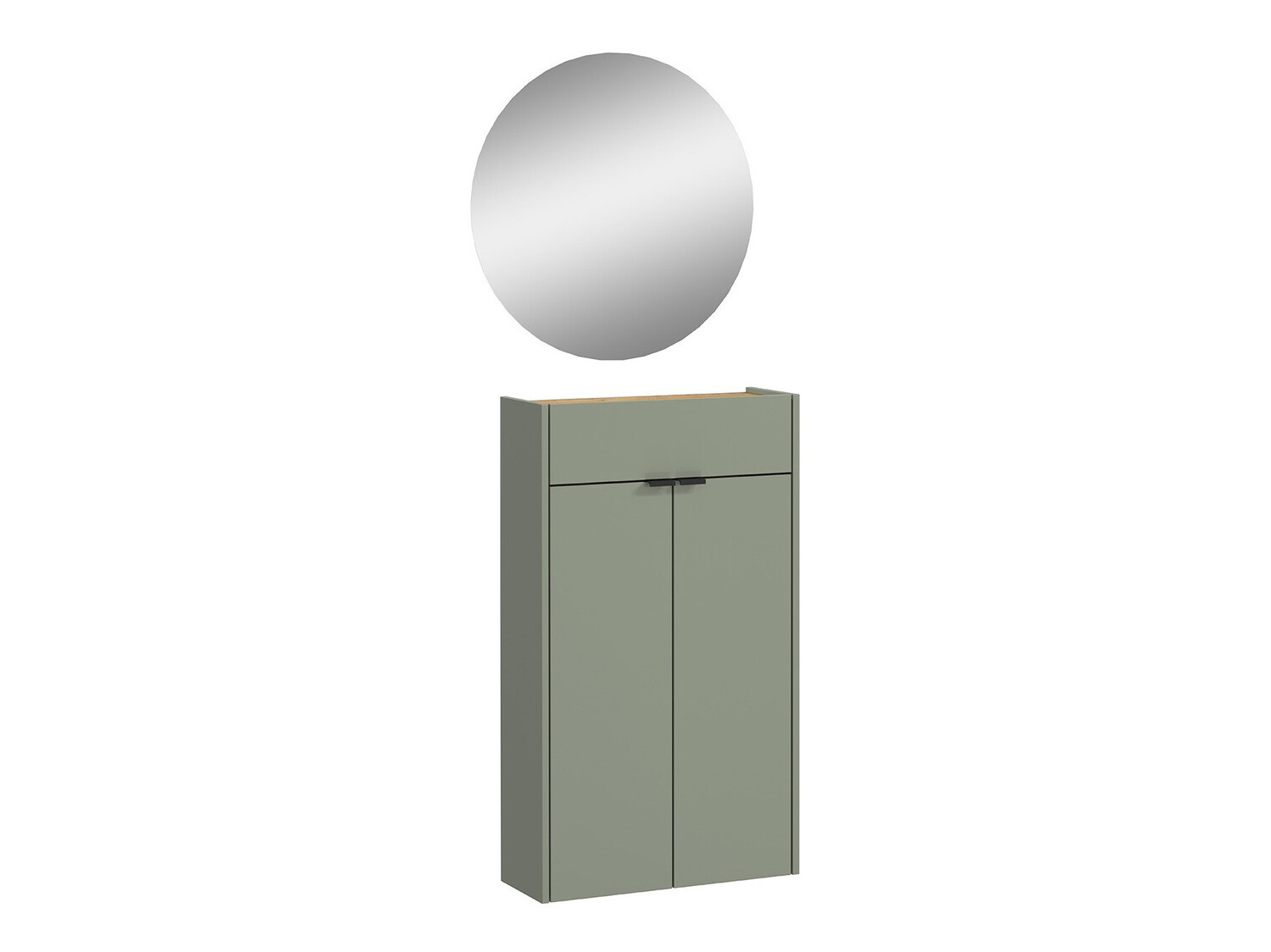 Set za hodnik Cirsale 104 (Prašnjavo zelena + Navarra hrast)