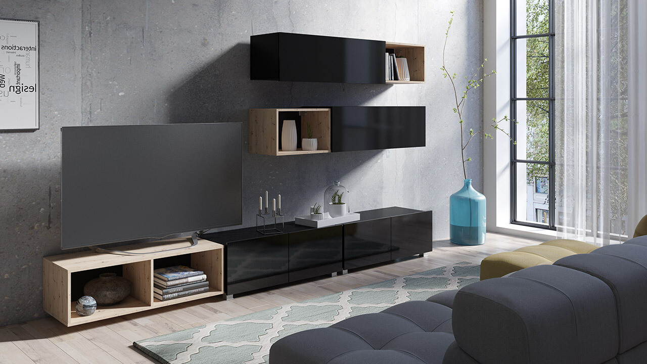 Zidna polica Tivdalu 141 (Zanatski hrast)