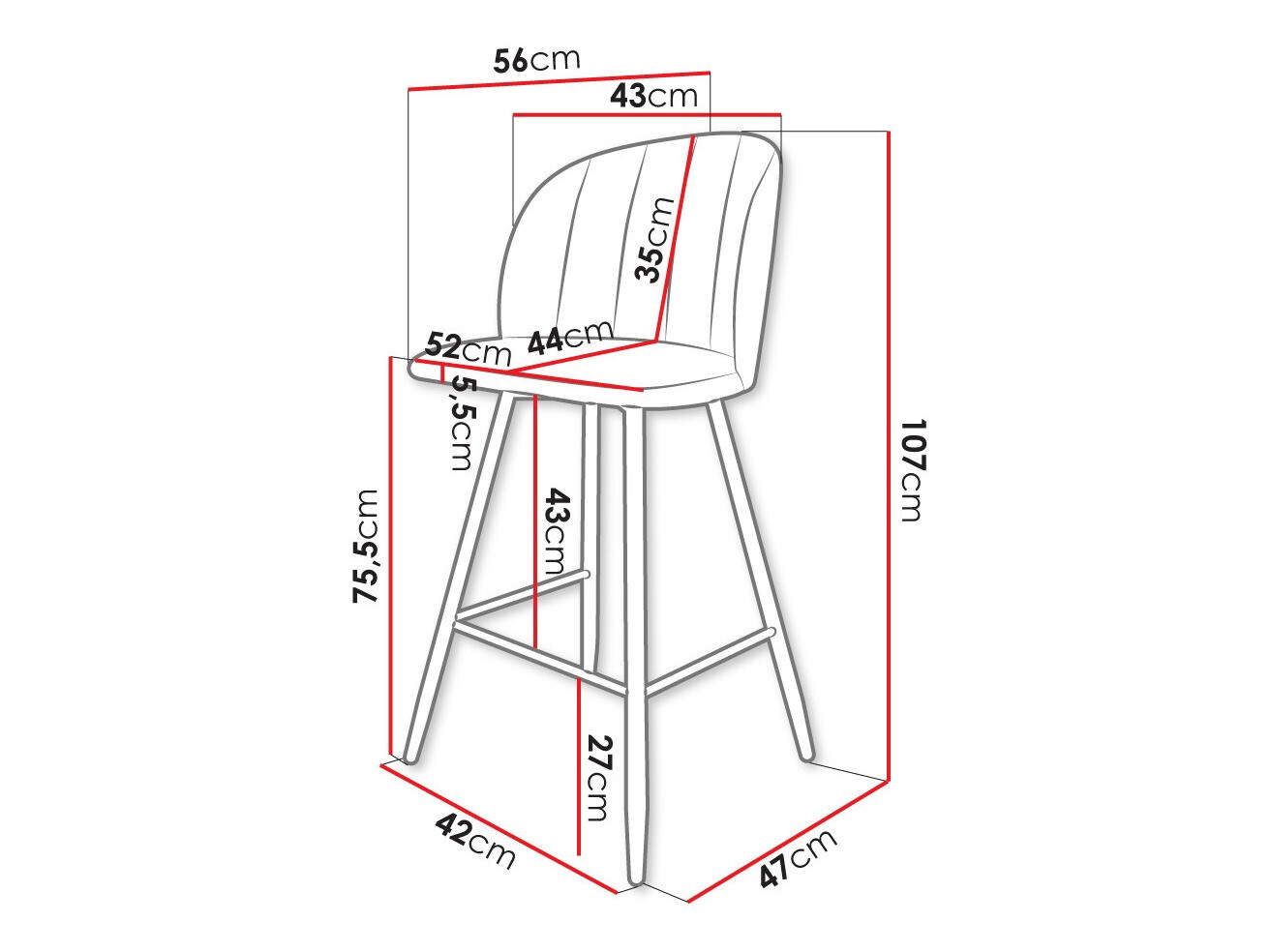 Barska stolica Comfivo 104 (Magic Velvet 2258)