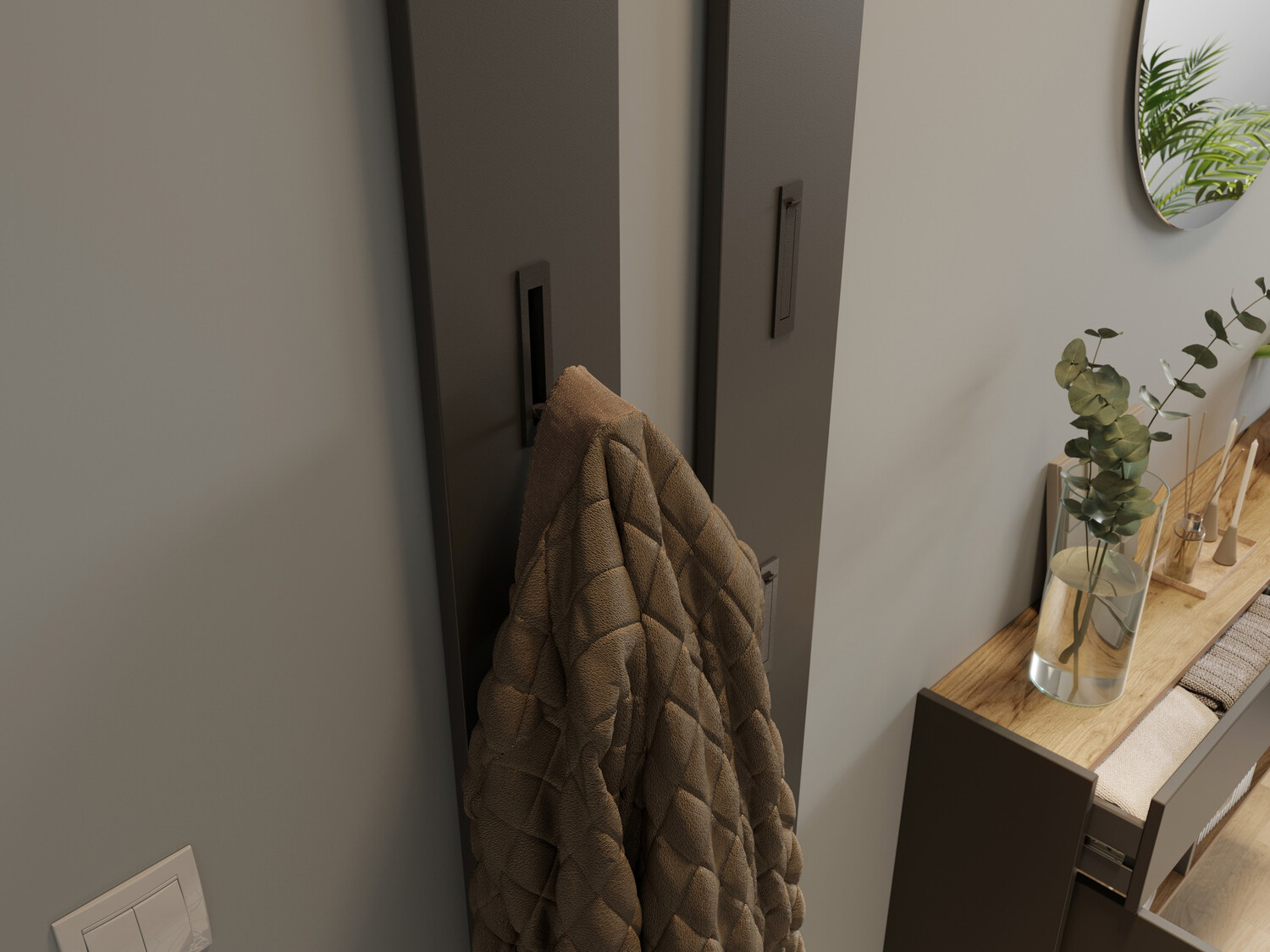 Set za hodnik Cirsale 106 (Graphite + Navarra hrast)