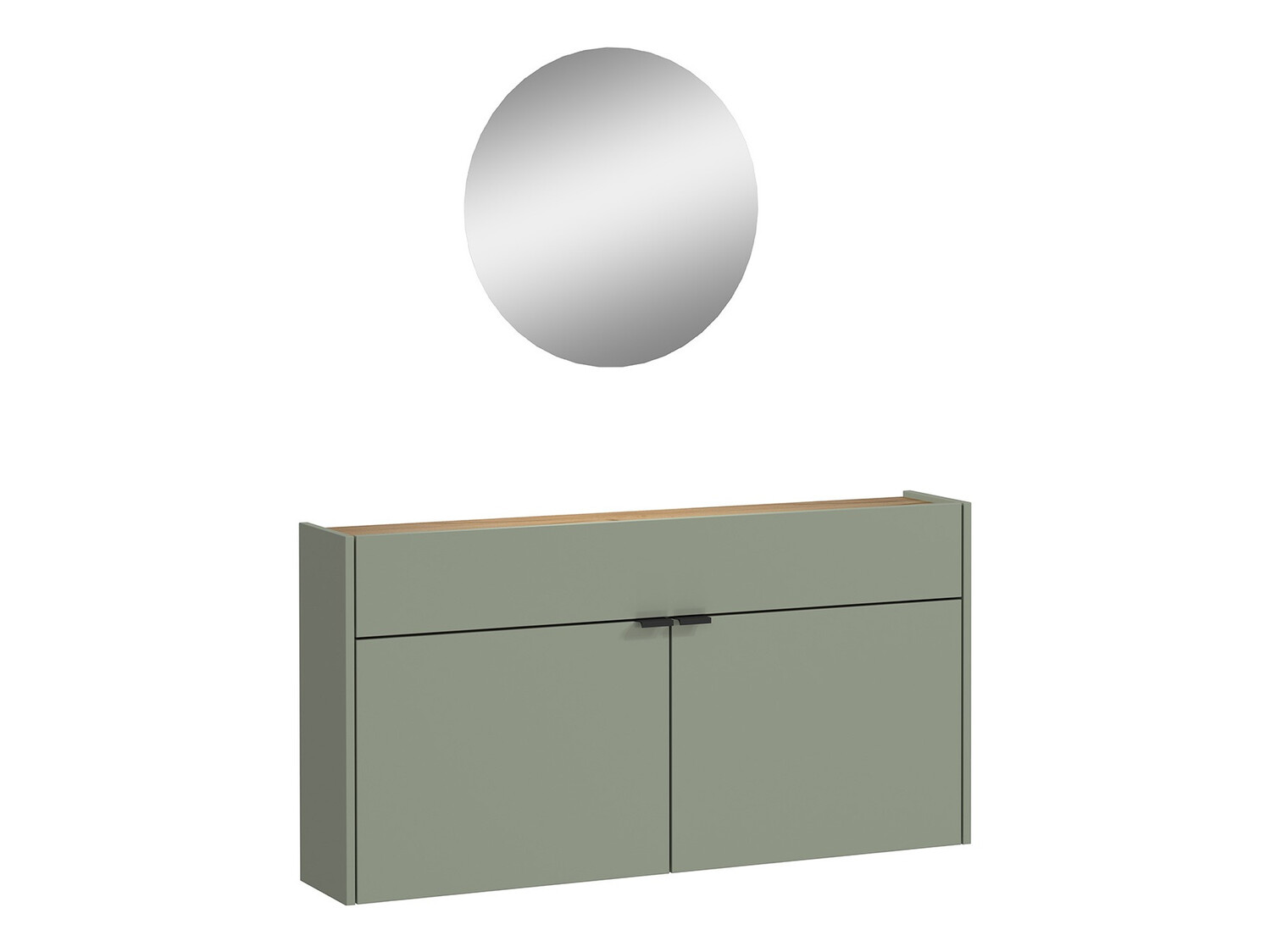 Set za hodnik Cirsale 106 (Прашњаво зелена + Navarra hrast)