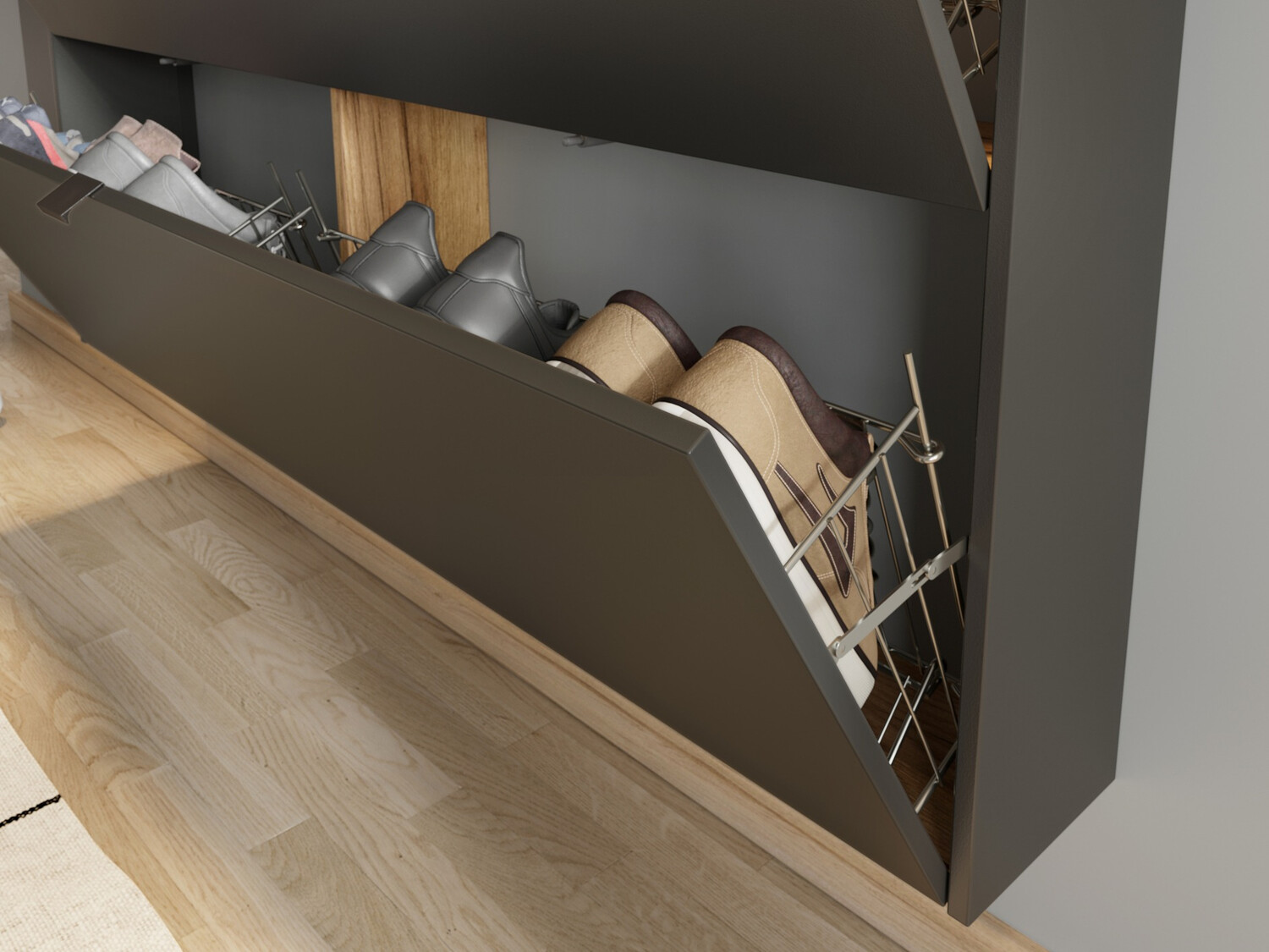 Set za hodnik Cirsale 109 (Grafit + Navarra hrast)