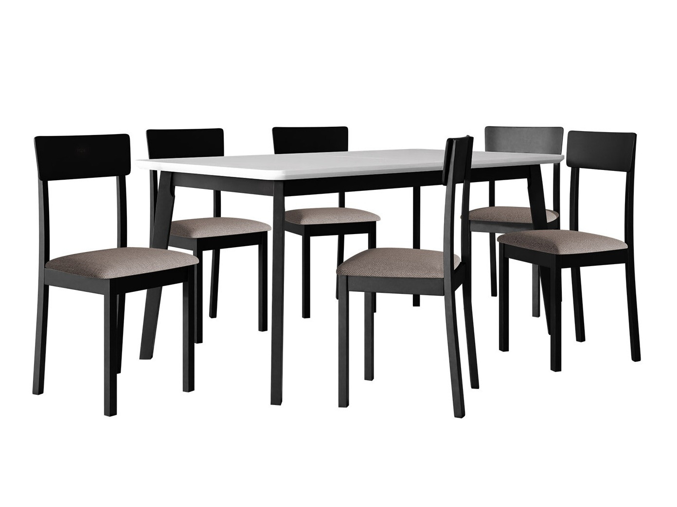 Trpezarijski set Victorville 350 (Belo + Crno)