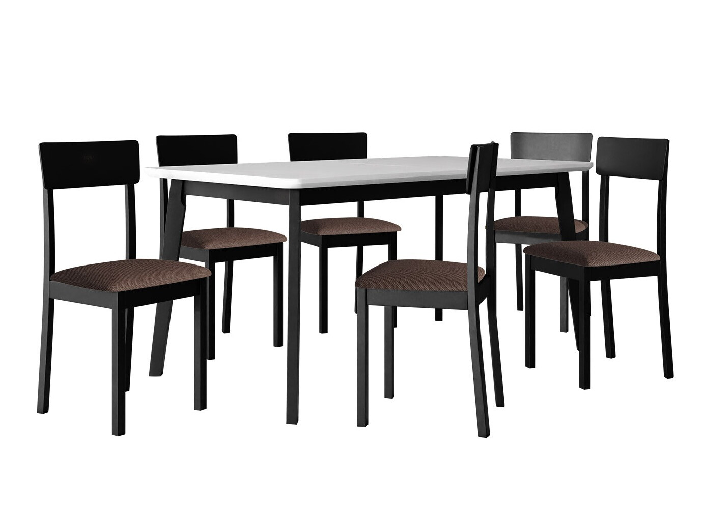 Trpezarijski set Victorville 350 (Belo + Crno)