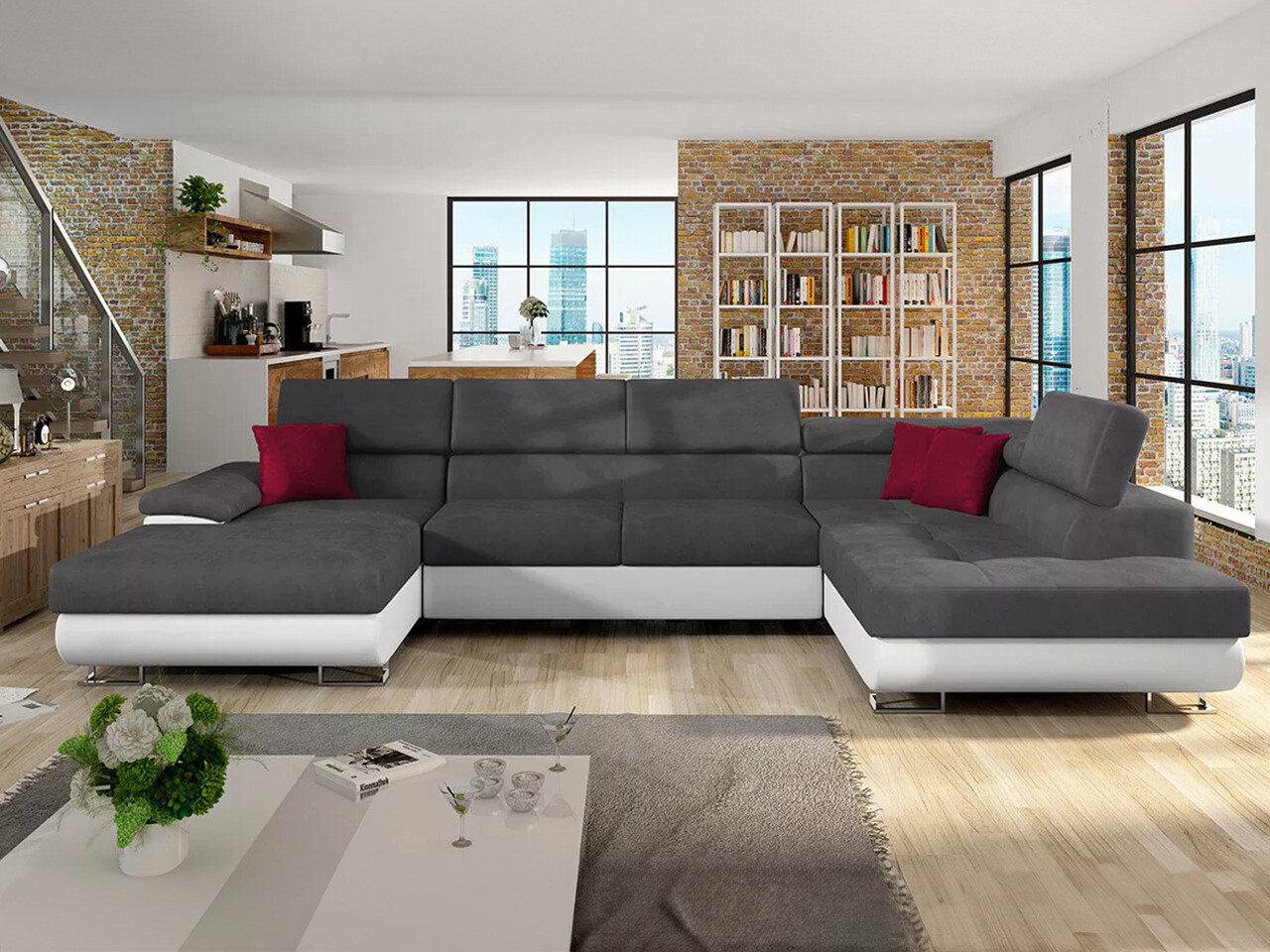 Ugaona sofa Comfivo 190 (Soft 017 + Uttario Velvet 2971 + Kronos 02)