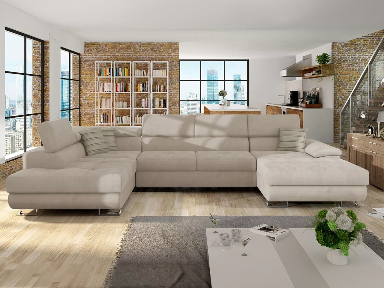 Ugaona sofa Comfivo 190 (Uttario Velvet 2979 + Senegal 825)