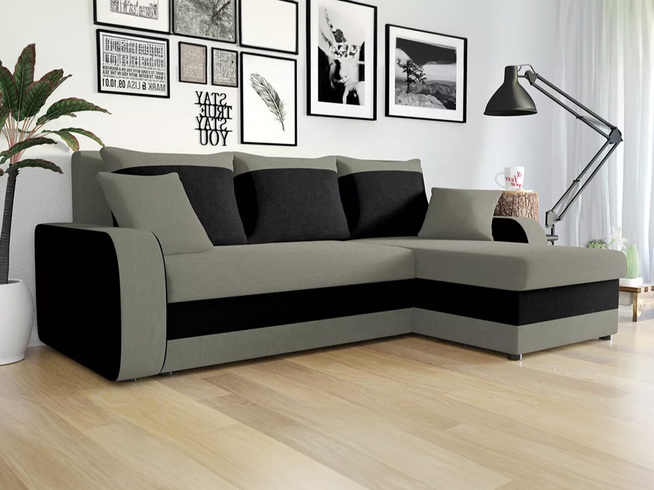 Ugaona sofa Comfivo 203 (Mikrofaza 0014 + Mikrofaza 0015)
