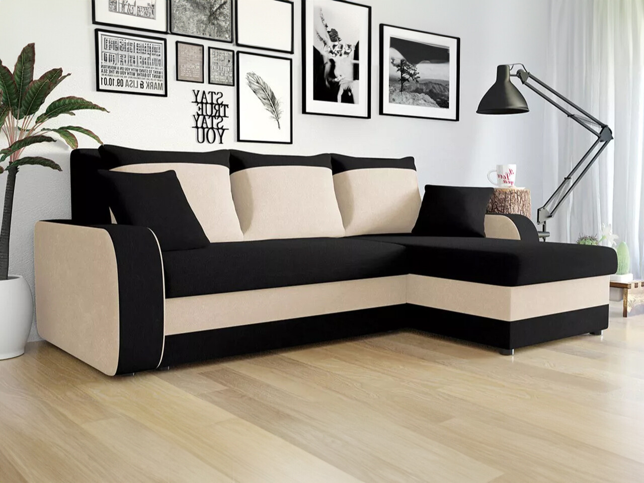 Ugaona sofa Comfivo 203 (Mikrofaza 0015 + Mikrofaza 0031)