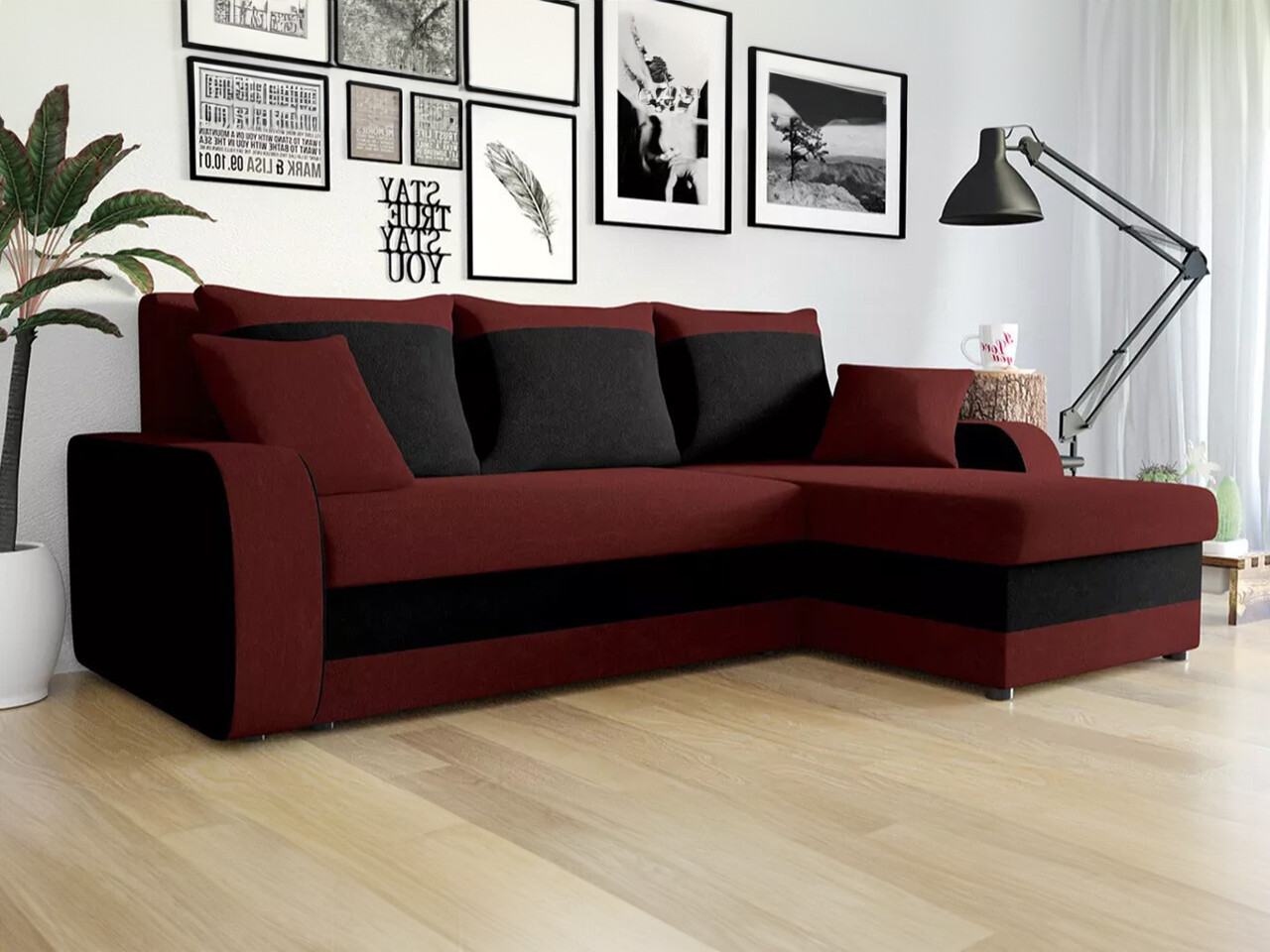 Ugaona sofa Comfivo 203 (Mikrofaza 0045 + Mikrofaza 0015)