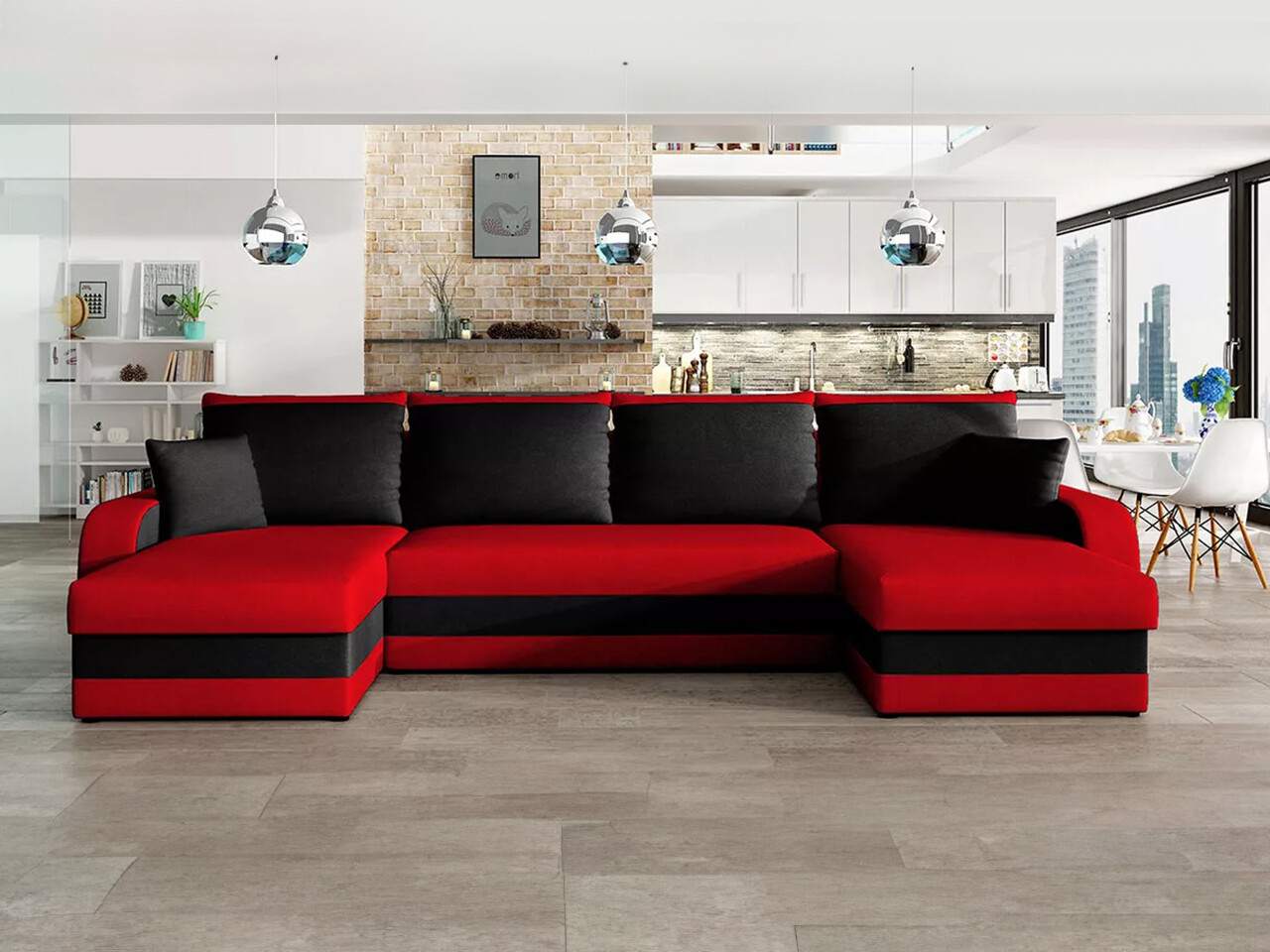 Ugaona sofa Comfivo 233 (Mikrofaza 22 + Mikrofaza 15)