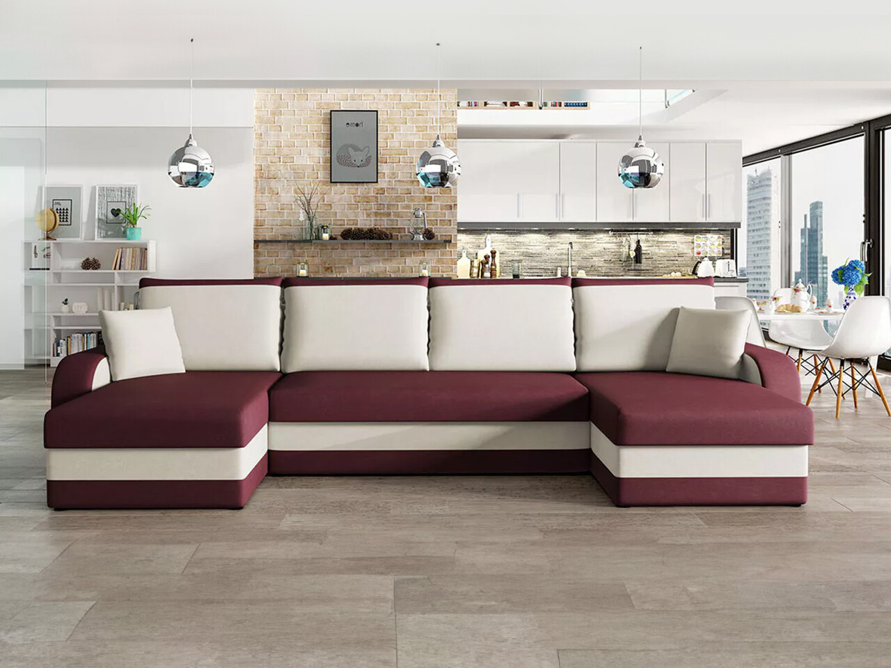 Ugaona sofa Comfivo 233 (Mikrofaza 25 + Mikrofaza 31)