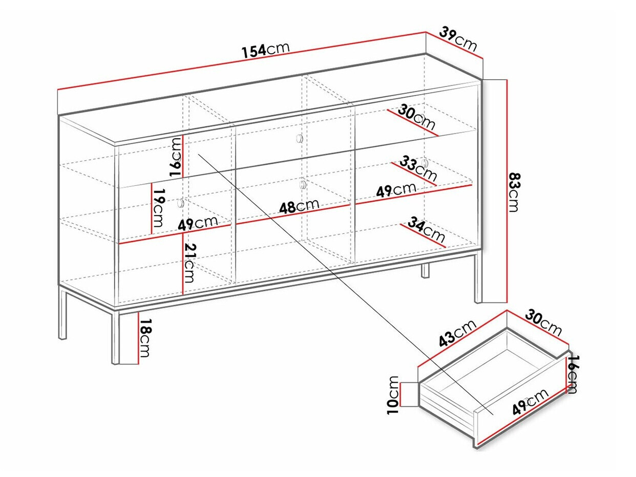 Komoda Romveri 103 (Belo)