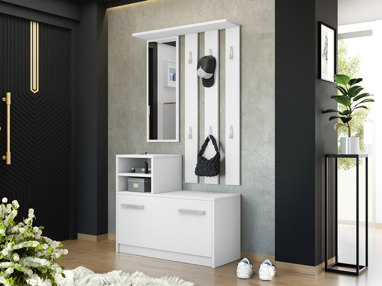 Set za hodnik Candum (Belo)