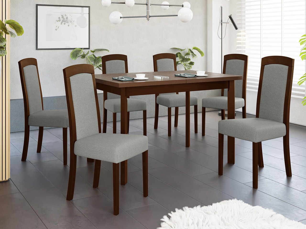 Trpezarijski set Victorville 351 (Orah)