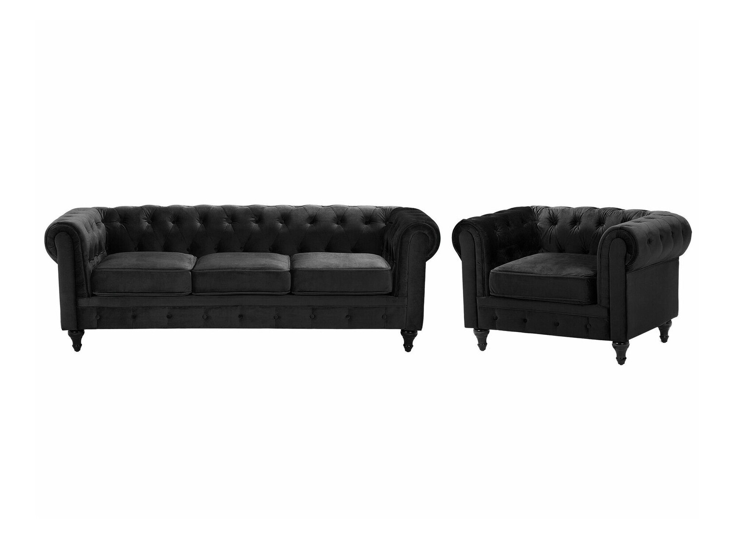 Set tapaciranog nameštaja Cirdoro 110 (Crno)