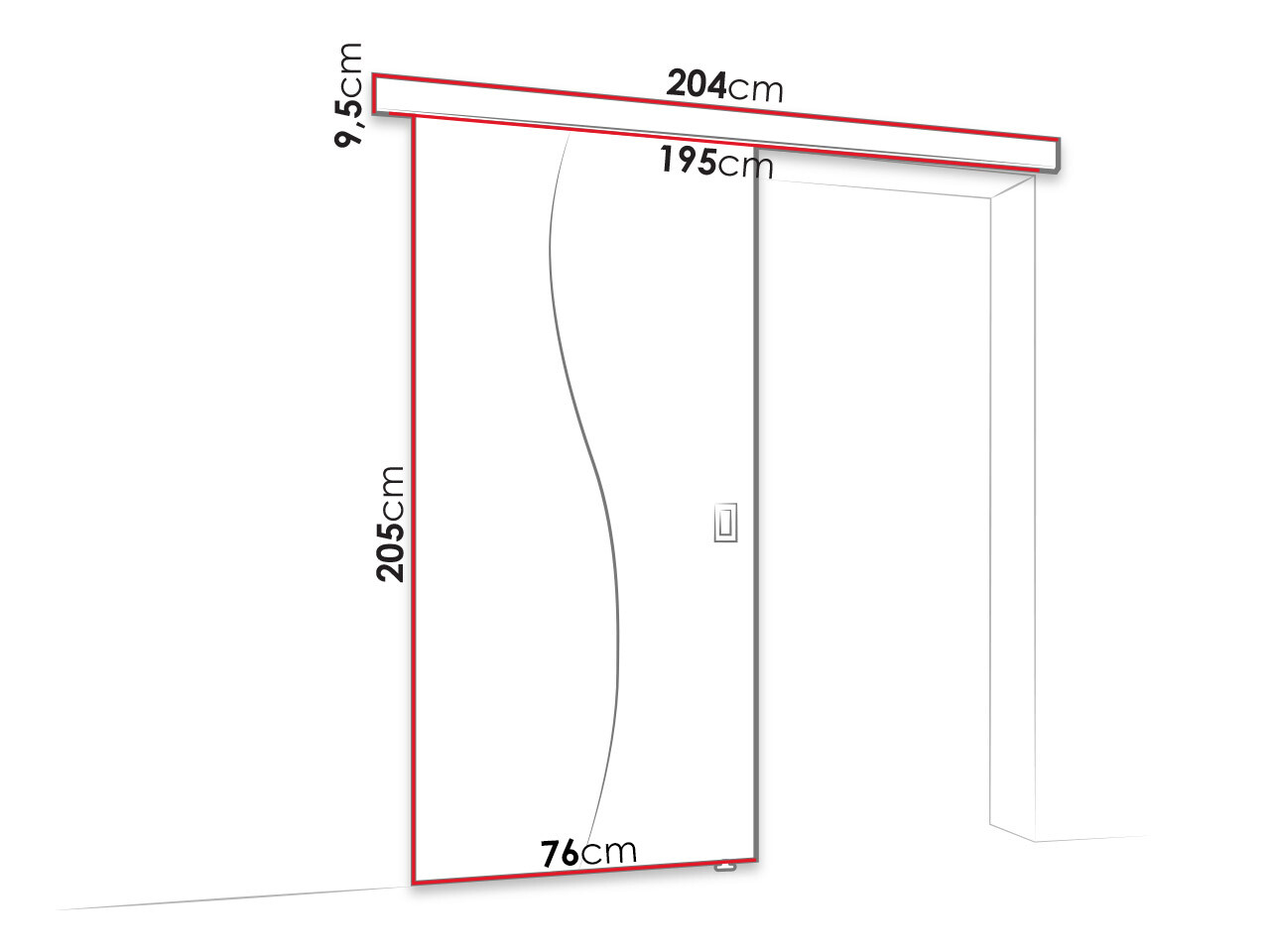 Klizna vrata Dover 213 (Tamni jasen)