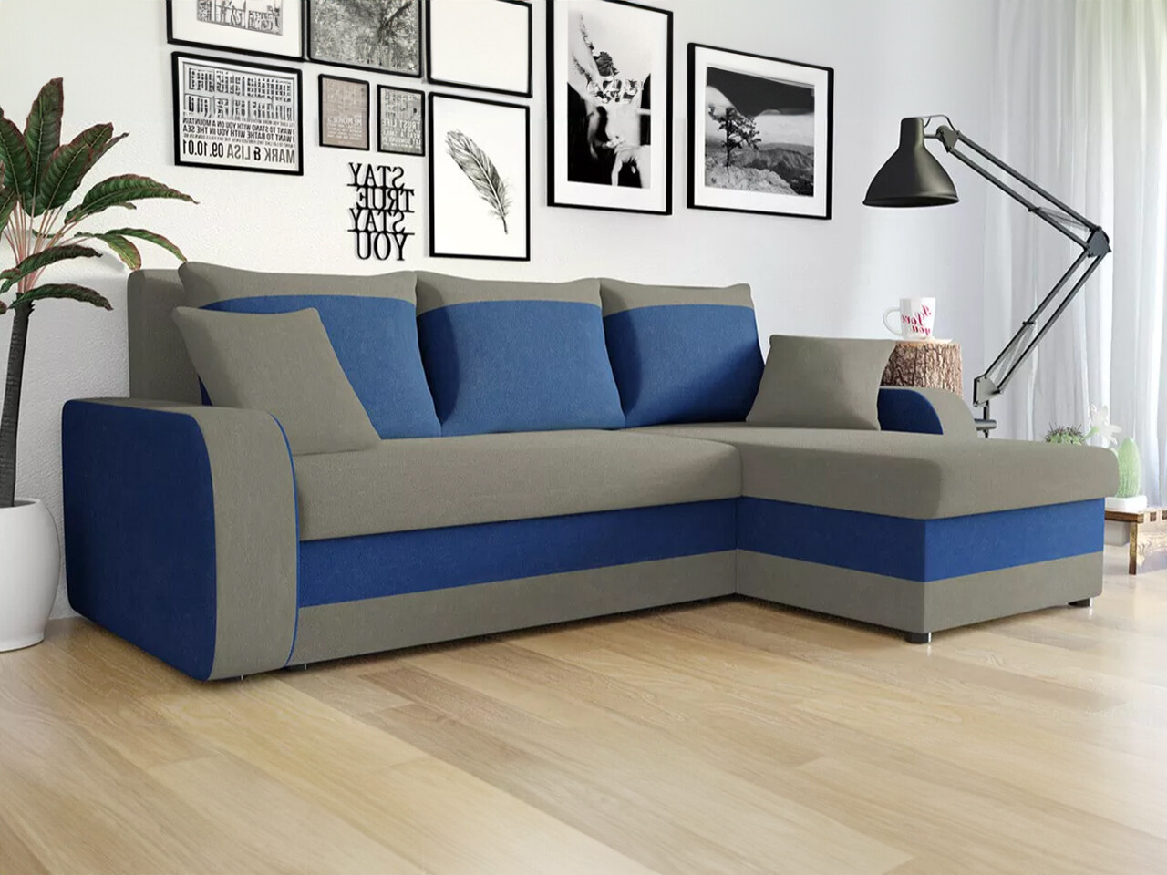 Ugaona sofa Comfivo 203 (Mikrofaza 0014 + Mikrofaza 0036)