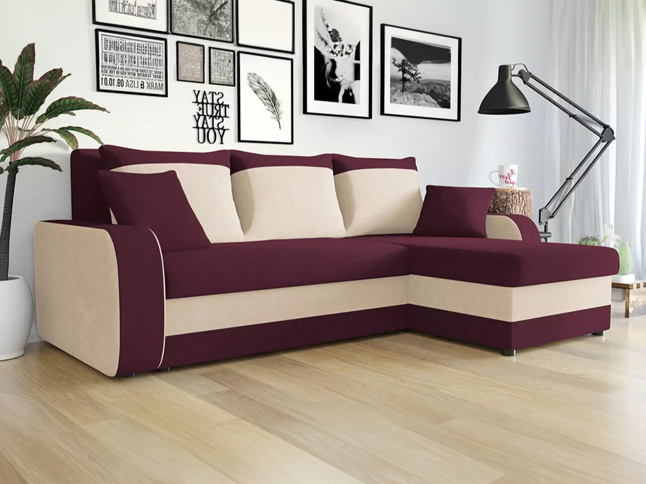 Ugaona sofa Comfivo 203 (Mikrofaza 0025 + Mikrofaza 0031)