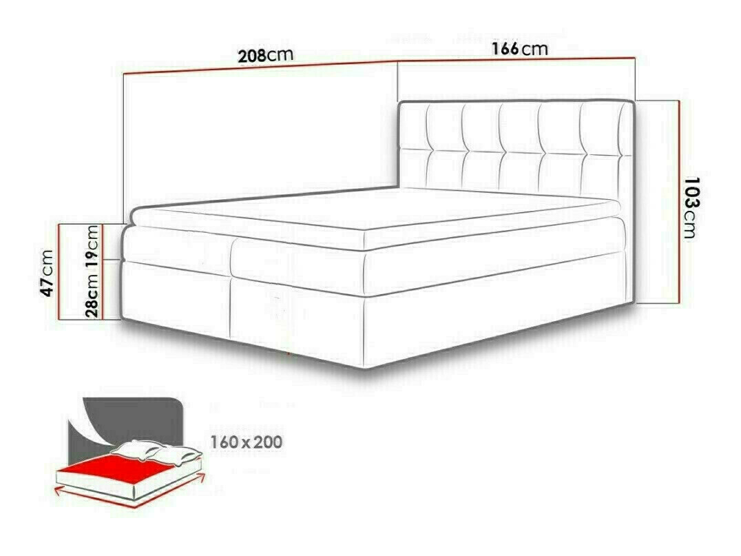 Boxspring krevet Aedes (Soft 017)
