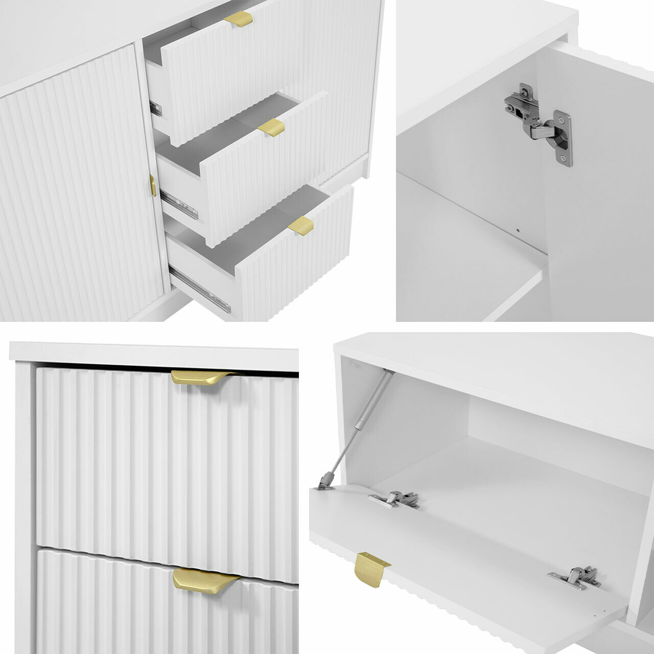 Set za dnevnu sobu Comfivo Larmire 108 (Belo)