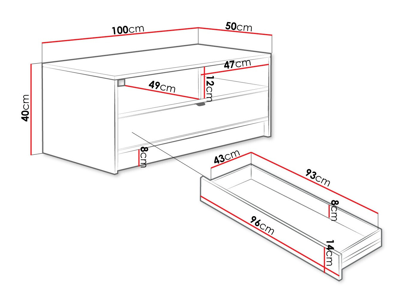Stočić za kafu Comfivo Larmire 105 (Belo)