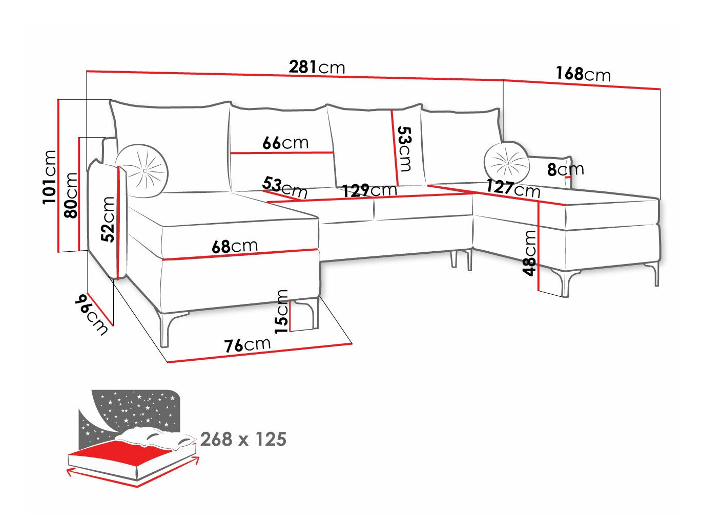 Ugaona sofa Clovis 111 (Manila 16)