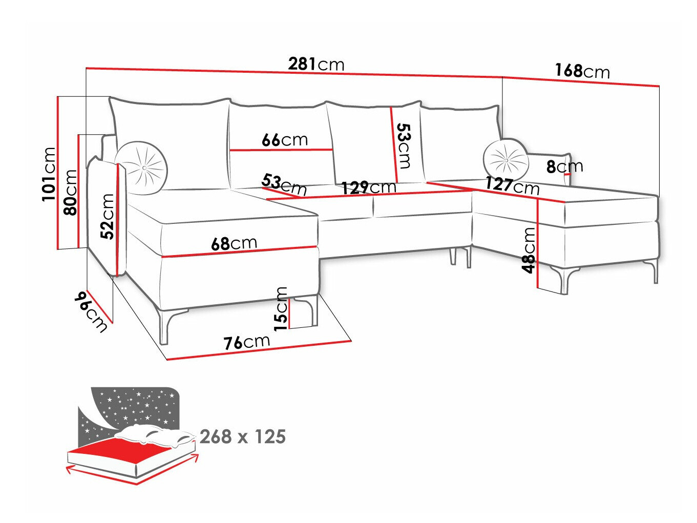 Ugaona sofa Clovis 111 (Manila 25)