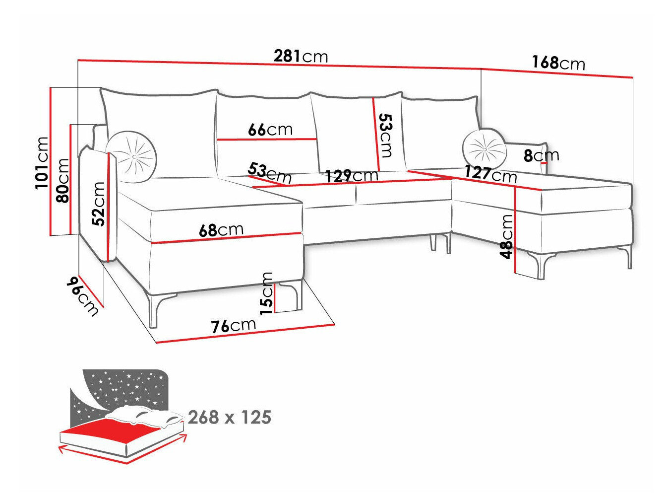 Ugaona sofa Clovis 111 (Manila 29)