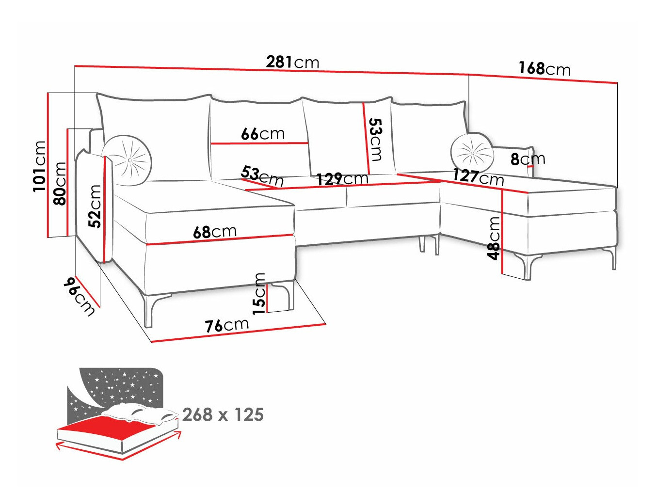 Ugaona sofa Clovis 111 (Manila 33)