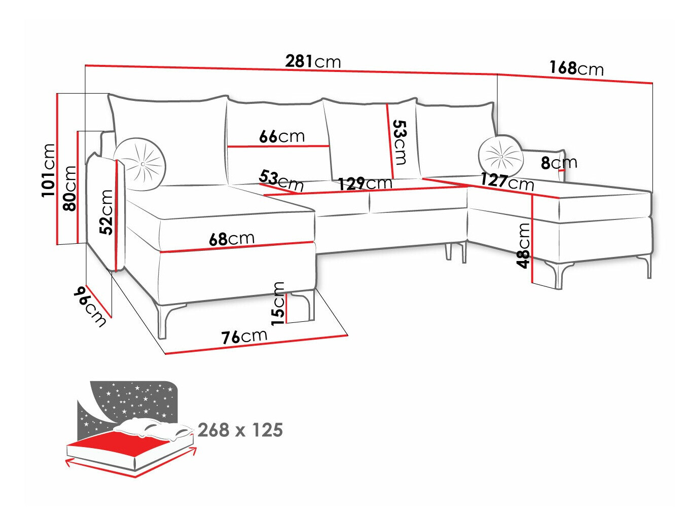 Ugaona sofa Clovis 111 (Manila 35)
