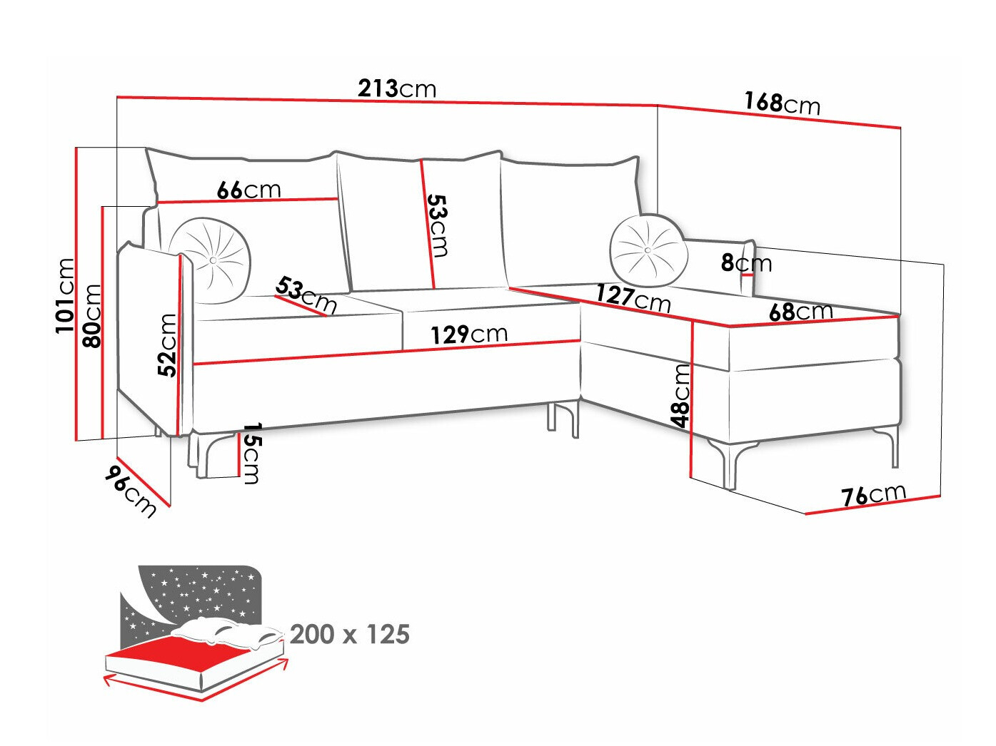 Ugaona sofa Clovis 112 (Manila 02)