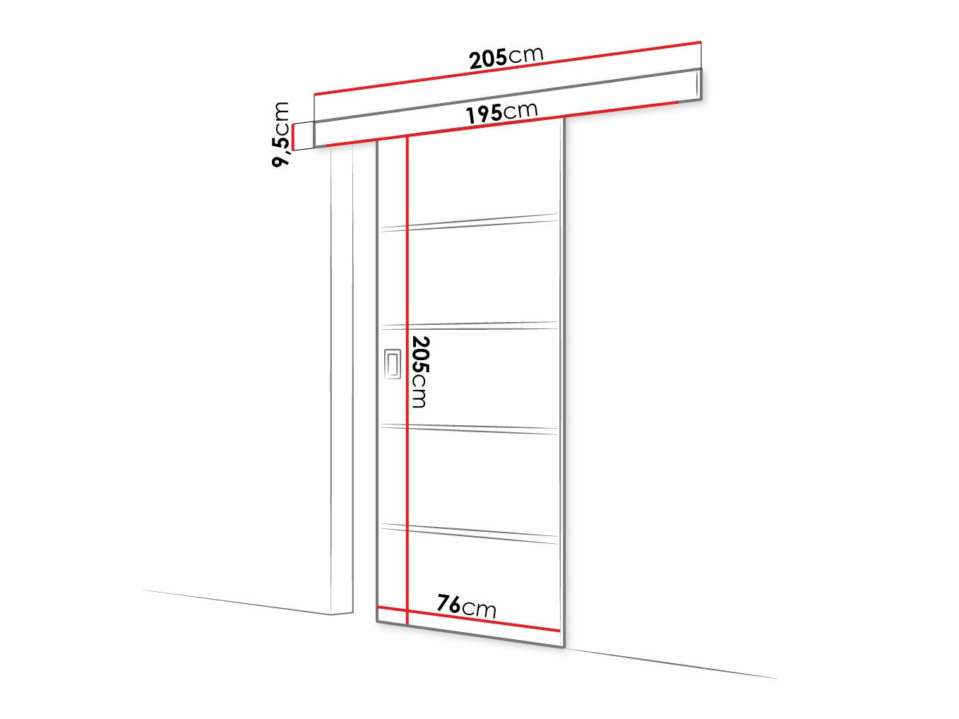 Klizna vrata Dover 214 (Belo)