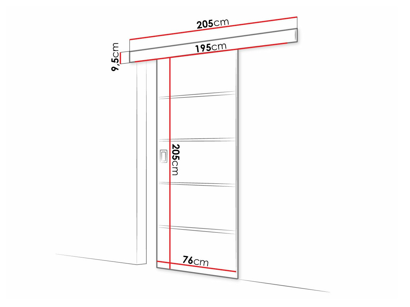 Klizna vrata Dover 214 (Graphite)