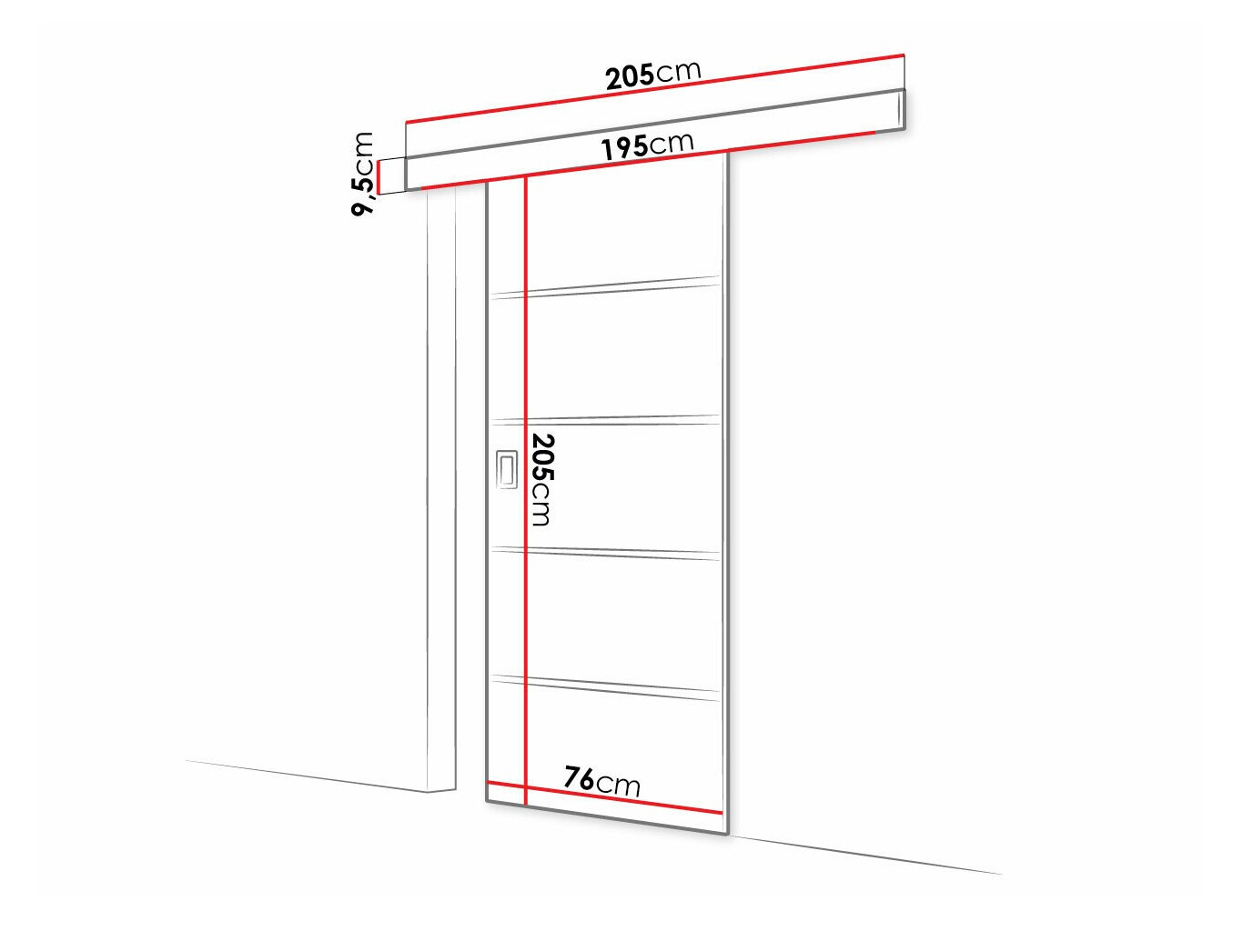 Klizna vrata Dover 214 (Sonoma hrast)