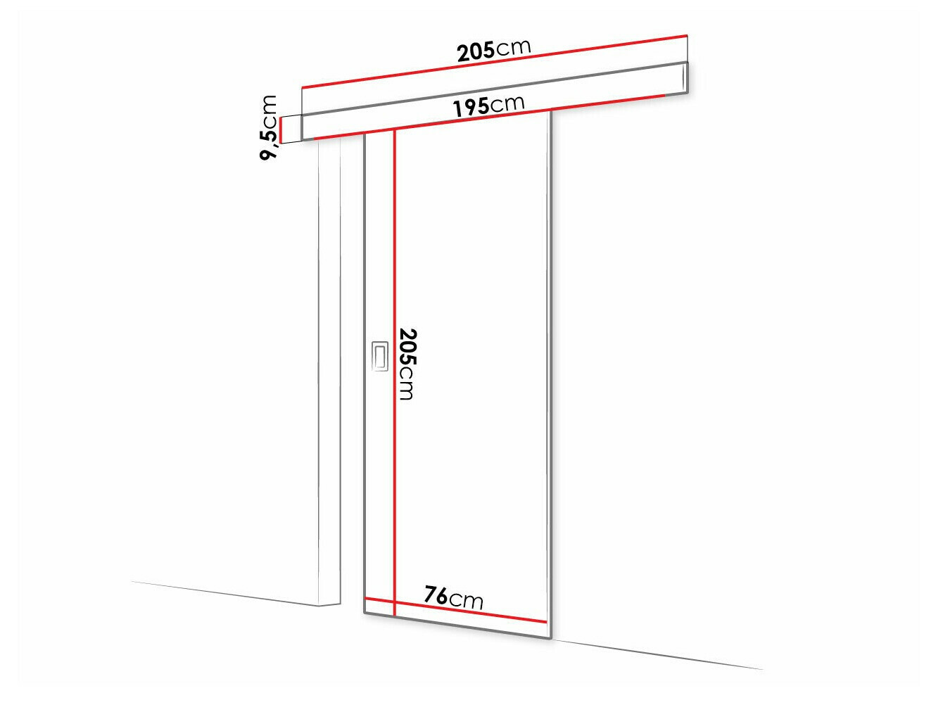 Klizna vrata Dover 215 (Belo)