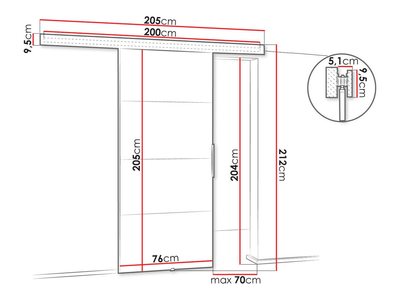 Klizna vrata Dover 216 (Antricit (ugalj))