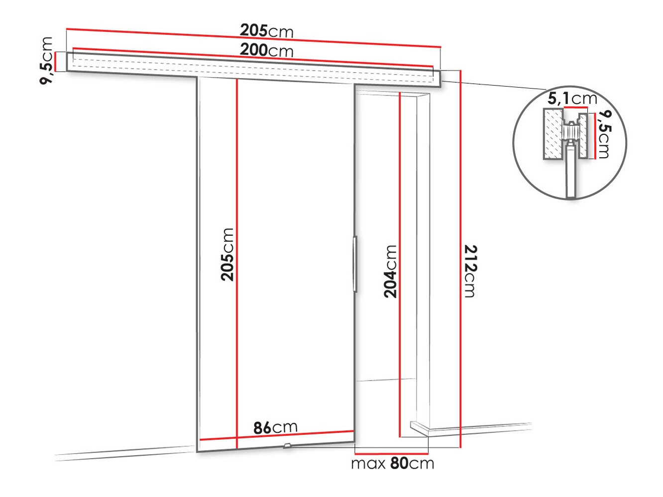 Klizna vrata Dover 141 (Belo)