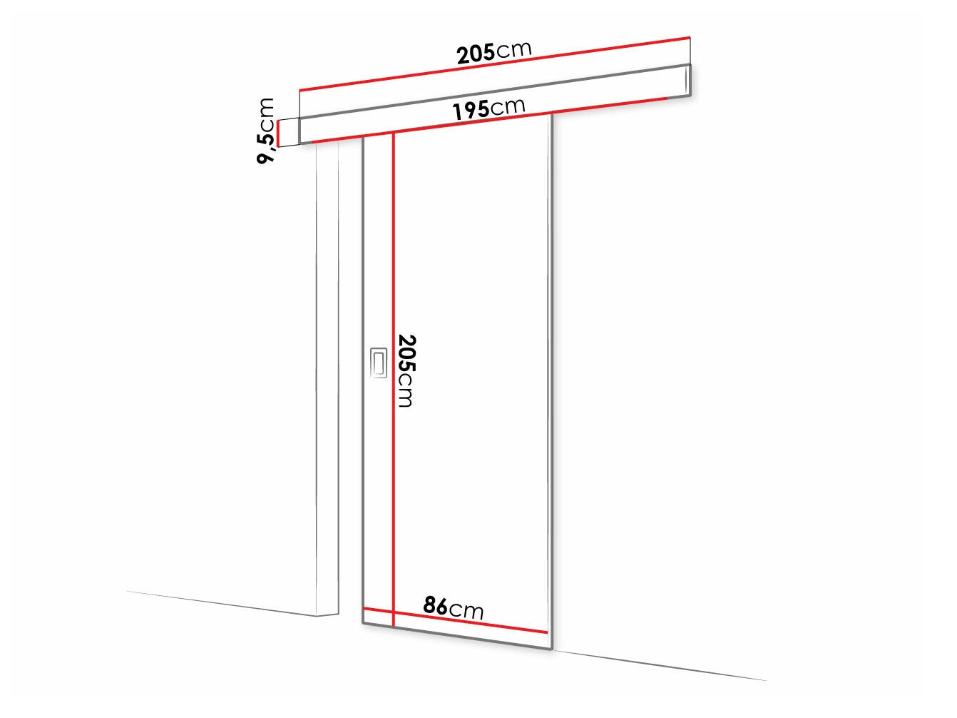 Klizna vrata Dover 168 (Tamni jasen)
