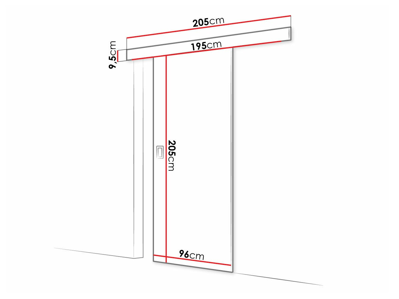 Klizna vrata Dover 169 (Tamni jasen)